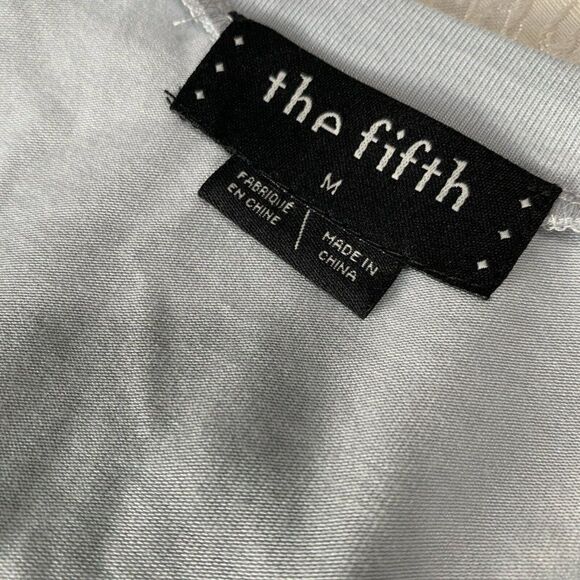 The Fifth Womens V Neck Light Blue Short Sleeve Top Medium - Picture 3 of 3